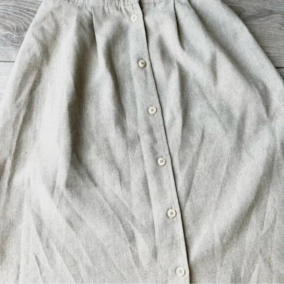 Vintage Mister Leonard Silk Flax Blend A Line Midi Skirt - Picture 6 of 15